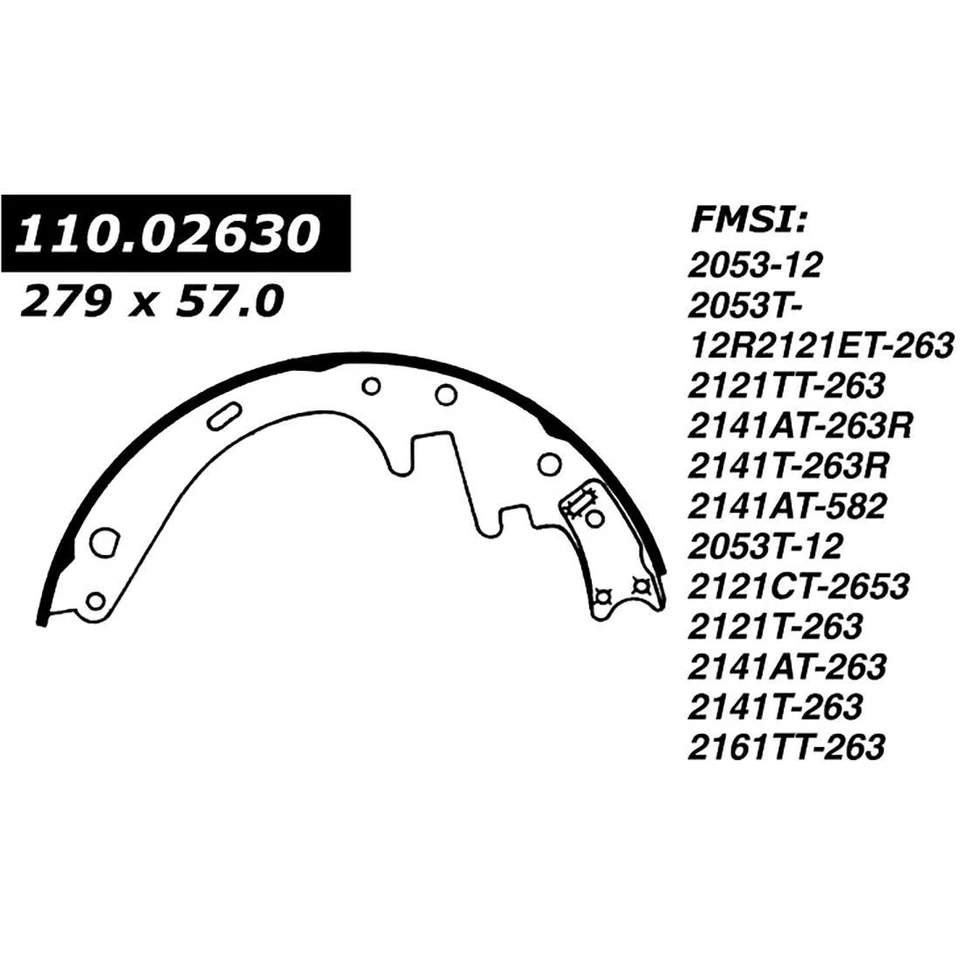 Zapata de freno de tambor trasera Centric Parts 1x para International Harvester 100 1974-1974 Foto 2 de 3