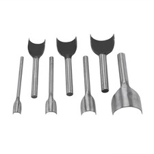 7pcs Leather Craft Half-Round Punch Set Durable Steel Hole Punch For Wallet T