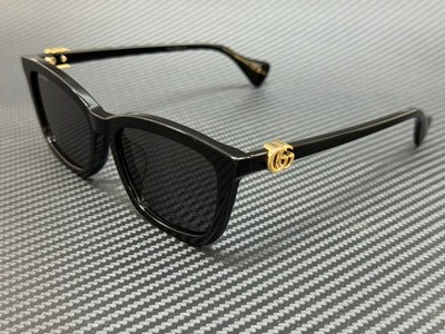 GUCCI GG1596SK 001 Black Grey Women's Large 55 mm Sunglasses | eBay