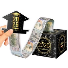 2026 Graduation Money Box for Cash Gift, Congrats Grad Surprise Cash Pull Out...