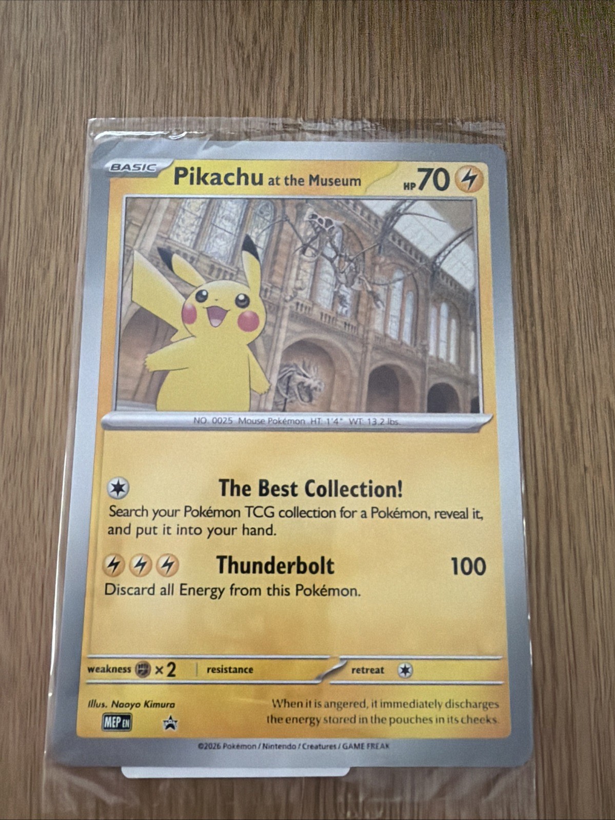 Pokemon TCG Pikachu At The Museum Promo Card