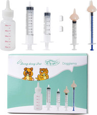Feeding Nipple and Syringes,Puppy Kitten Bottle for Nursing, Newborn Baby Dog Ca