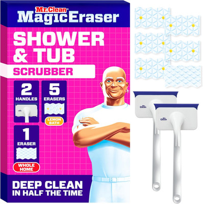 Magic Eraser Shower & Tub Scrubber, Bathroom Cleaner, All in One Bathroom Cleane