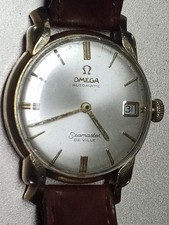 Rare Vintage Omega Seamaster Deville Automatic 14K Solid Gold Fancy Lugs Watch
