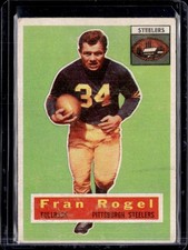 1956 Topps #15 Fran Rogel Pittsburgh Steelers en muy buen estado/en muy buen estado-excelente (ligeros pliegues)