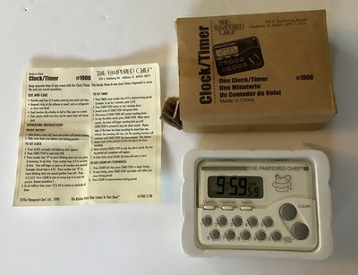 Retired Pampered Chef Digital Clock Timer Model #1900 With Magnetic Clip / Stand