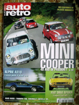 RETRO AUTO NR. 248 MINI COOPER / FIAT DINO SPIDER / ALPINE A310 / TRIUMPH TR6