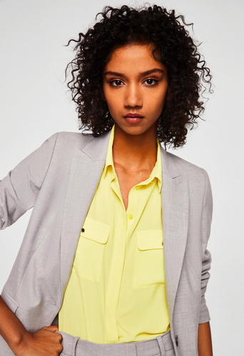 Mango Women's Yellow Pockets Flowy Shirt BNWT Size Medium / UK 10 - Picture 4 of 5