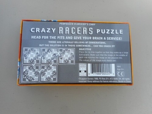 Professor McBrainy's Zany CRAZY RACERS PUZZLE 16 Pieces It will Drive You Crazy! - Picture 4 of 4