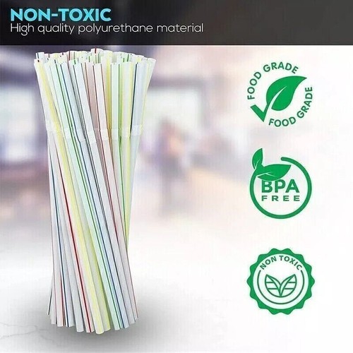 1000x Straws Plastic Bendy Colourful Straws Birthday Wedding Summer Party Drink - Picture 2 of 10