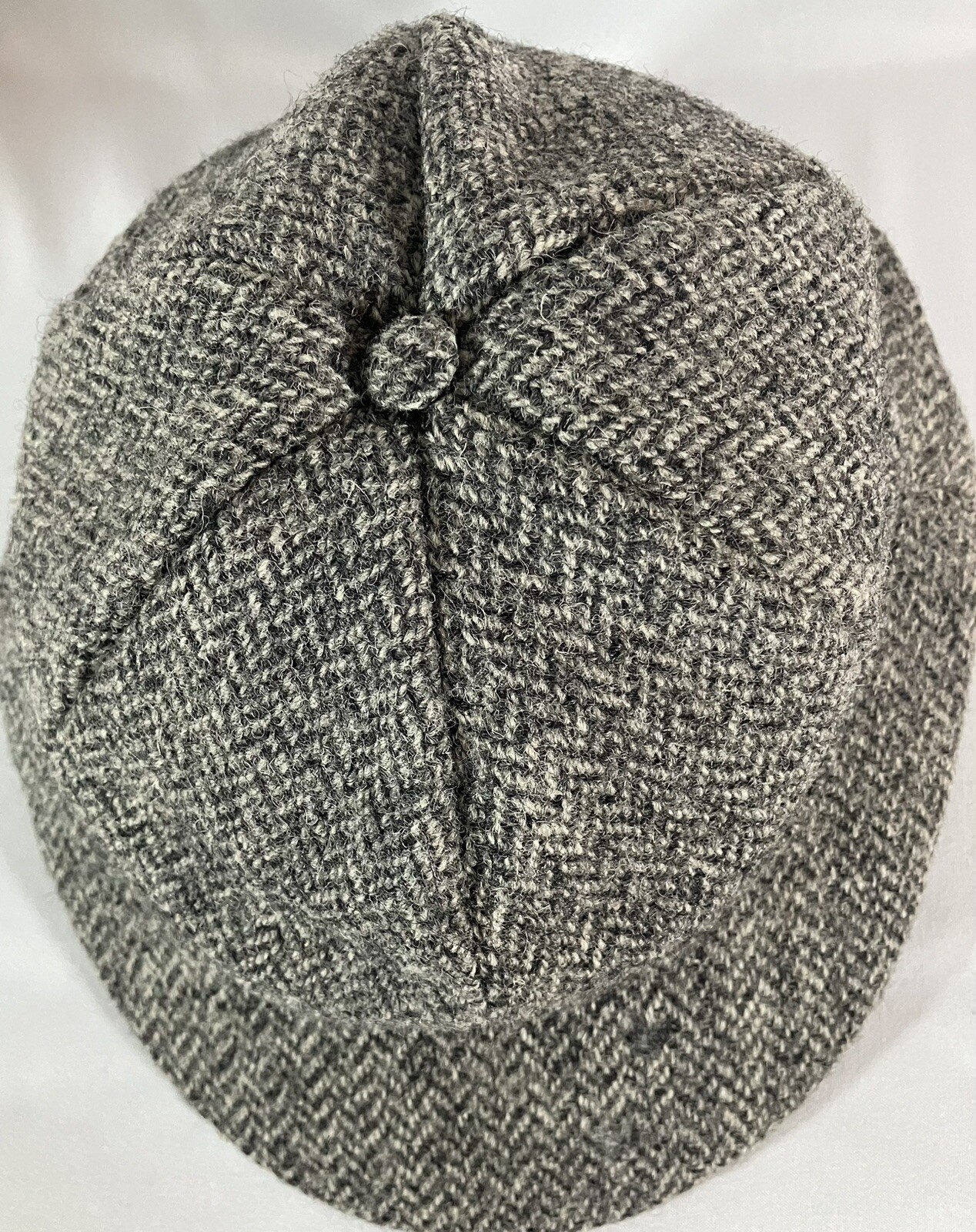 Harris Tweed Handwoven Scottish Hat Gray Small Ci… - image 6