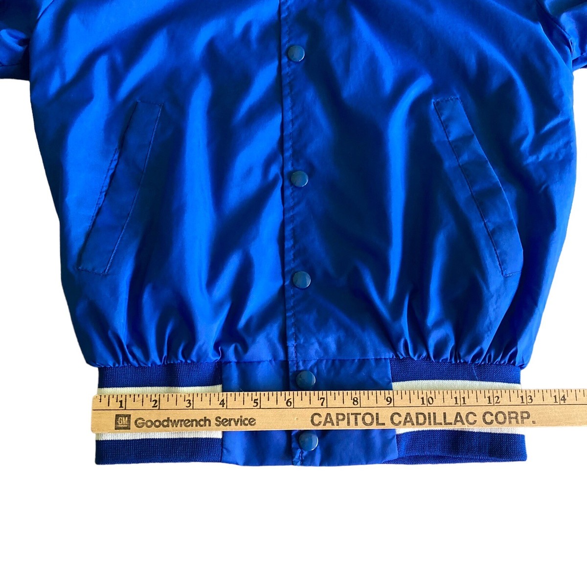 Vintage Snap Button Jacket Blue Active Generation Small, Patch