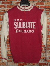 EROICA COLNAGO SANTINI MAGLIA SHIRT MAILLOT BICI CICLISMO VINTAGE 70'S 80% LANA