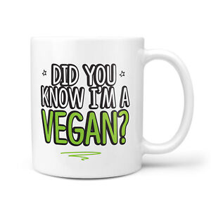 Personalised Any Text Name Did I Mention I'm Vegan Tea Coffee Mug Cup Birthday