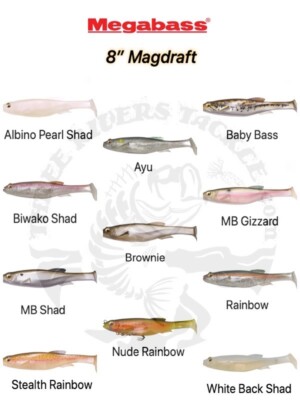 Megabass 8'' Magdraft Swimbaits - Choose Color