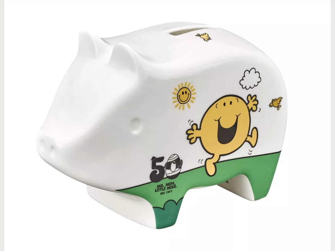 NC21MHPB Royal Mint Mr Happy Minty Piggy Bank Money Box Limited