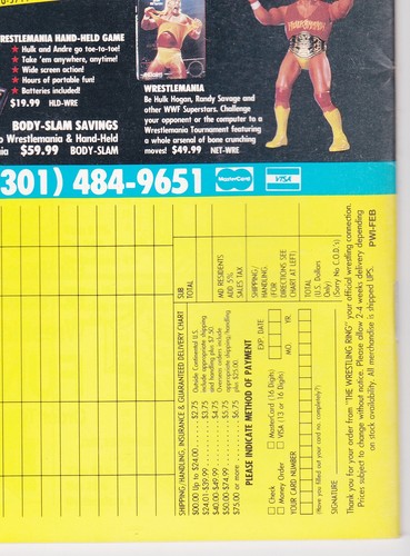 Pro Wrestling Illustrated February 1990 Lex Luger NWA Title Hulk Hogan Bret Hart - Picture 10 of 10