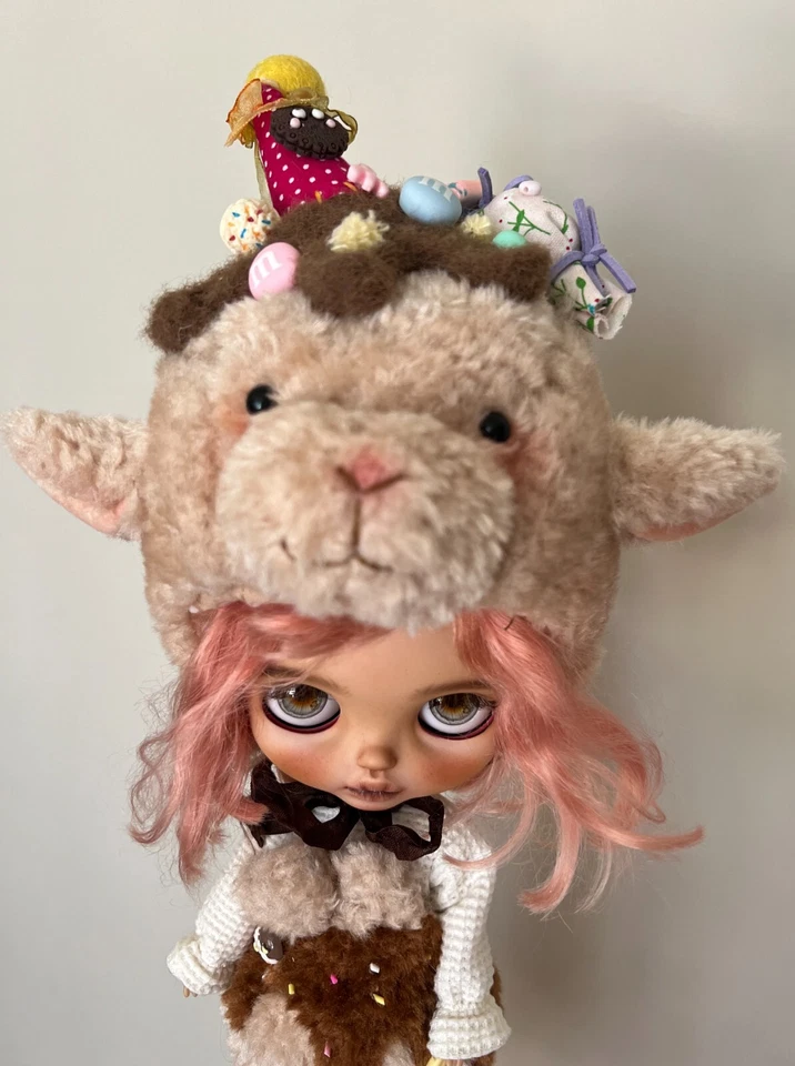 Blythe Doll Clothes -- Sweet Baa Baa Desserts Sheep Themed Costume Outfit (OOAK) - Image 4 of 4