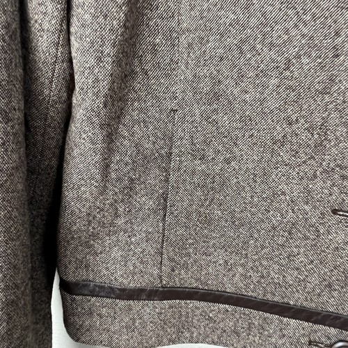 Pendleton Vintage Womens Brown Virgin Wool Leather Trim Two Piece Skirt Suit 6 - Picture 7 of 9