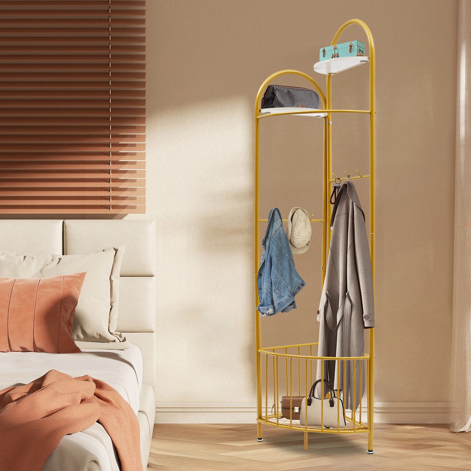 Hall Entryway Garment Storage Coat Rack Holder Hanger Furniture Floor