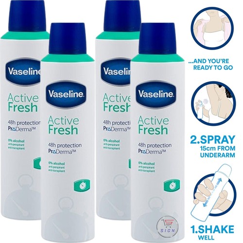 Vaselina ProDerma Desodorante Antitranspirante para Mujer, Active Fresh 250 ml - Imagen 4 de 5