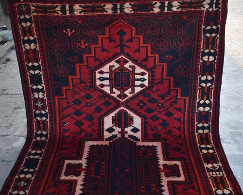 Antique Caucasian Abadeh Area Rug 5x8 ft Handmade Oriental Wool Nomadic Carpet - Picture 4 of 10
