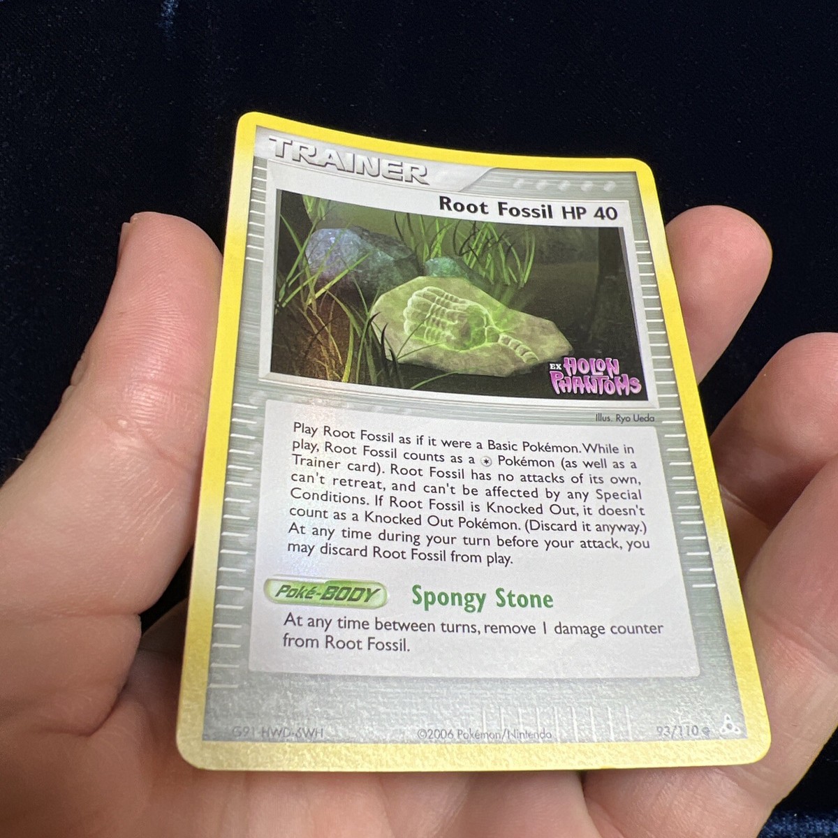 Root Fossil HP 40 80/92 Reverse Holo Trainer EX Legend Maker