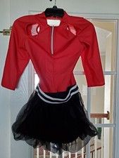 Cute Adult Small Red/Black Dance Costume