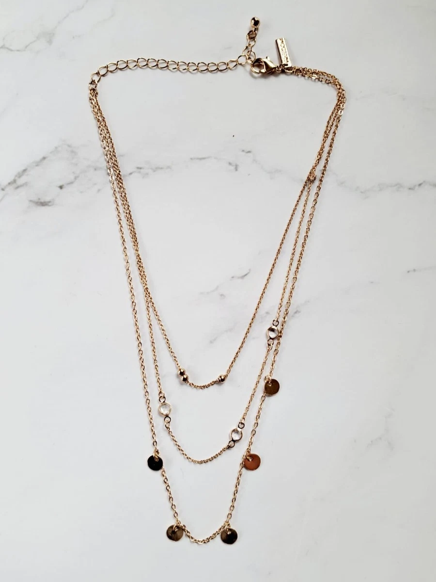 Topshop Freedom Necklace Layered Gold Colour