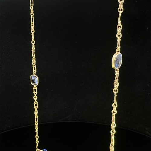 Edwardian 15ct yellow Gold Boulder Opal Necklet Circa 1910-1920s - Picture 8 of 9