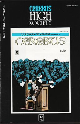 Cerebus: High Society No.12 / 1990 Dave Sim / Reprints Cerebus No.37