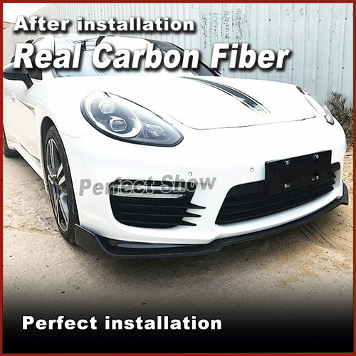 Spoiler spoiler anteriore in carbonio per Porsche Panamera 970 Turbo GTS 2014-2016 - Foto 4 di 11