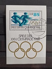 Briefmarken DDR Olympiade Block 94 gestempelt  1988