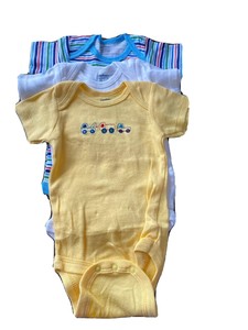yellow onesie baby boy