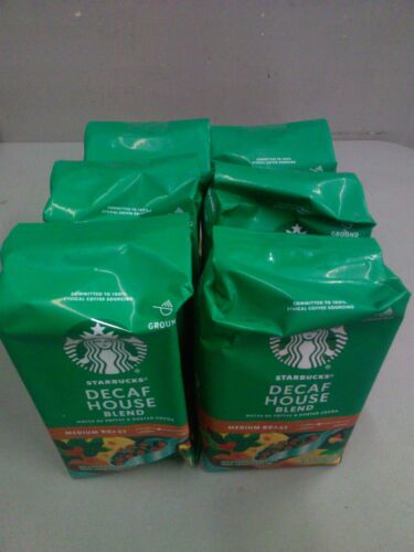 Starbucks Decaf House Blend Ground Coffee -12oz Bag - Pack of 6 Bags