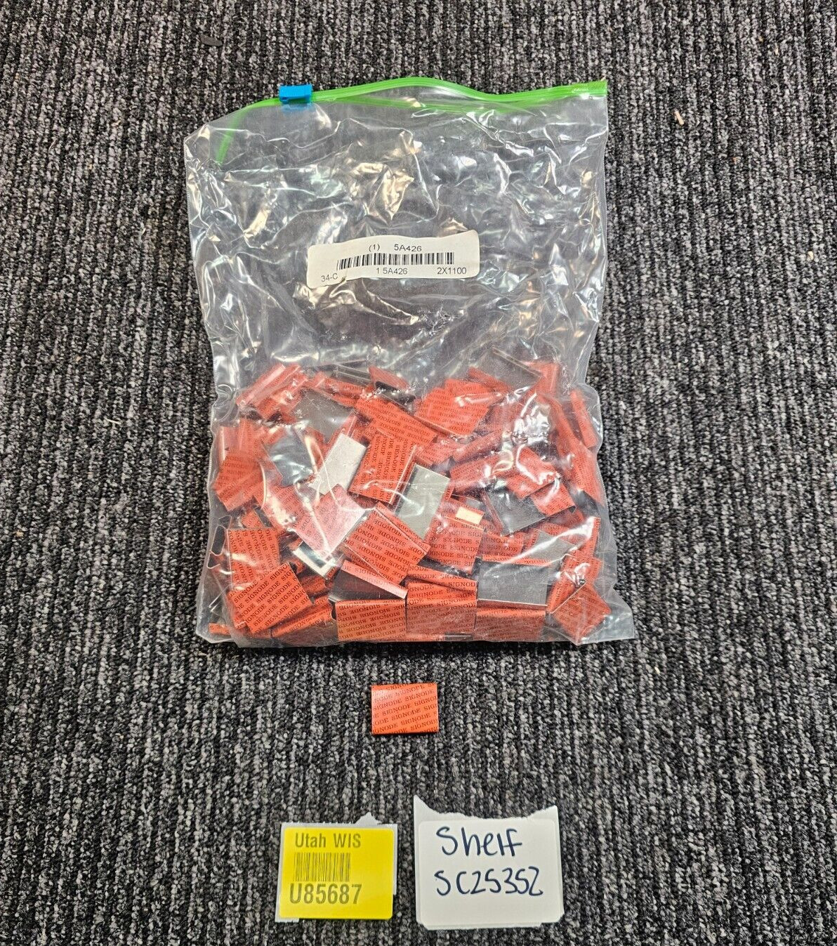 (QTY 400) SIGNODE 5A426 34C 5/8" STRAPPING SEAL, CLIP OPEN SEAL, STEEL
