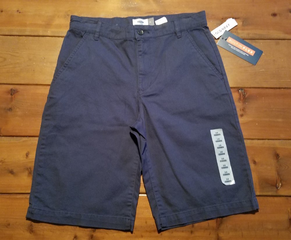 old navy flat front shorts