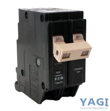 Eaton CHF220 Breaker 20A 120/240V 2P 1PH 10kA Type CHF Trip Flag Plug-In