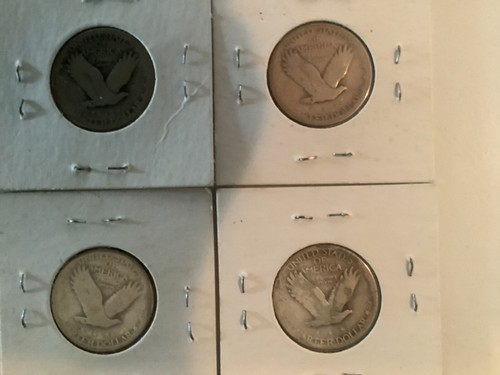 Lot of 7 Liberty Standing 90% Silver Quarters. Ships Free. - Picture 5 of 6