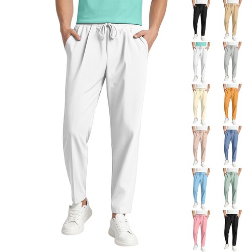 Men's Yoga Sweatpants Athletic Pants Open Bottom Exercise Lounge Loose Pants