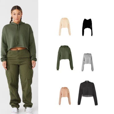 Bella Canvas Bella + Leinwand Frauen gefüttert Fleece Hoodie 7502 - Schnelle Mod - Bild 1 von 4