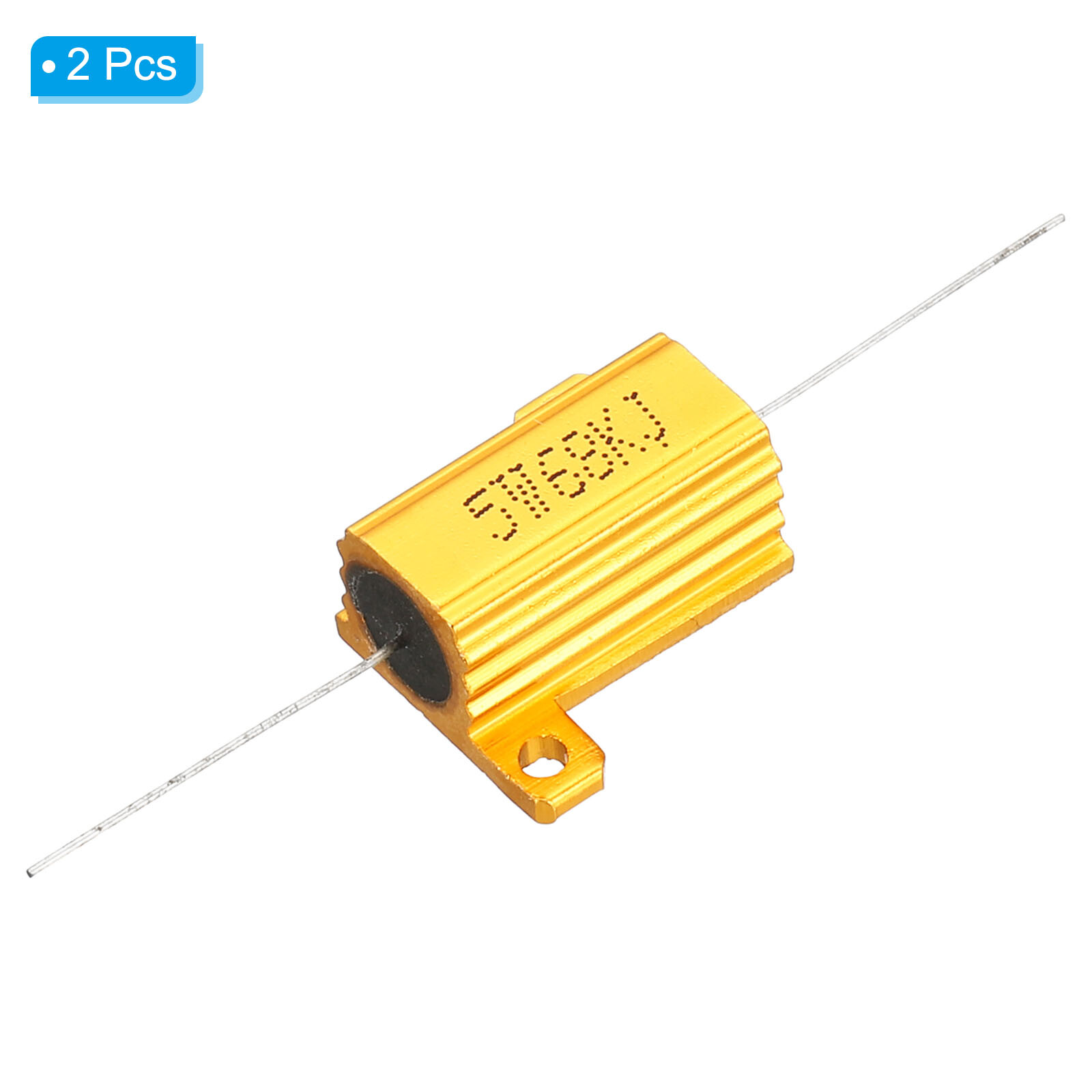 Lot De 2 Résistances Bobinées En Aluminium 5 W 50 Ohms Pour