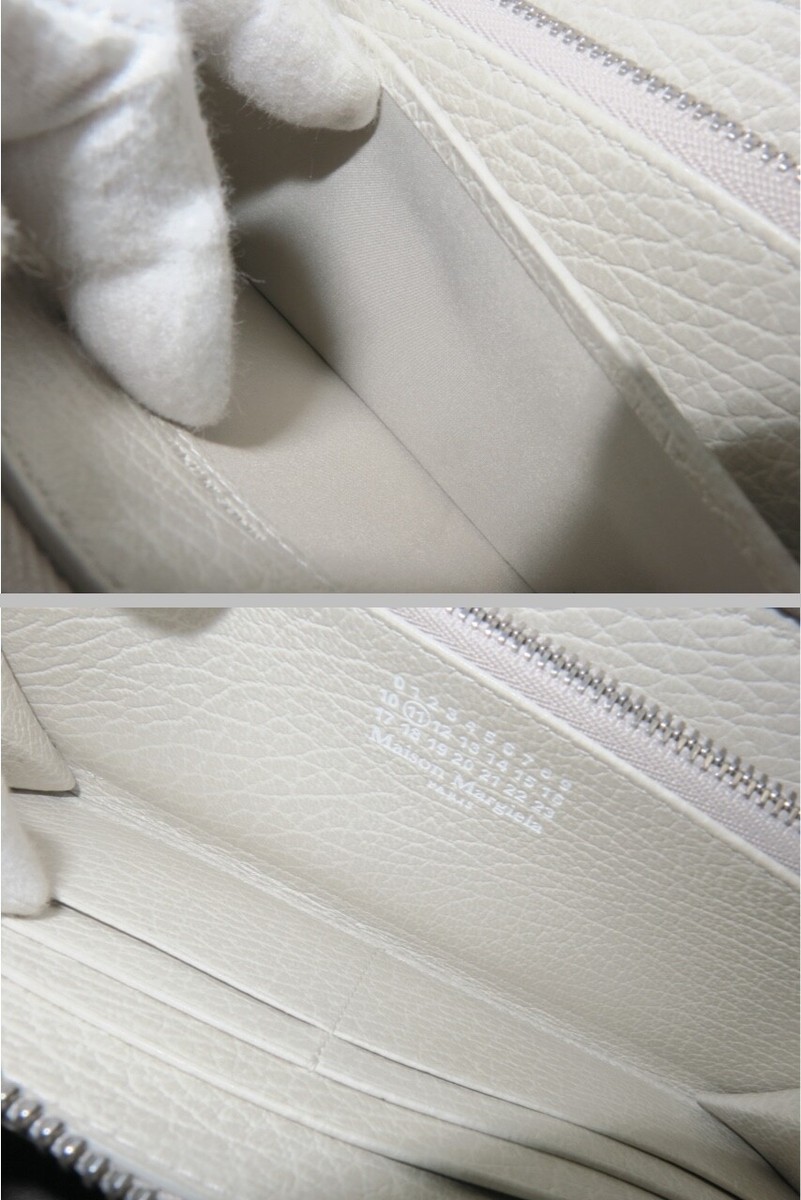Auth Maison Margiela 11 Round Zip Long Wallet White Italy 18681802  