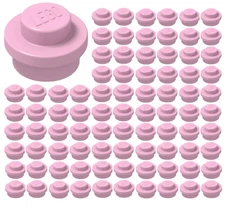 ☀️Lego 1x1 PINK Round Plates x100 Dots Stud Part Piece Bulk lot Legos #4073