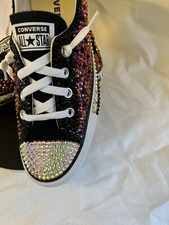 Custom Made Rhinestone Chucks Bling Chucks Bling All Stars Wedding Quincenera