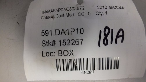 2010 NISSAN MAXIMA ALTIMA G37 EX35 COMMUNICATION CONTROL MODULE 28383JJ51A #181A - Picture 8 of 8