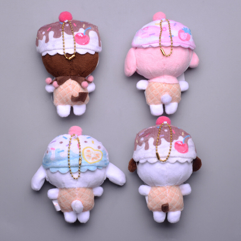 KT kuromi/ COS ICE Cream Plush Doll Keychain Key Chain Pandents | eBay