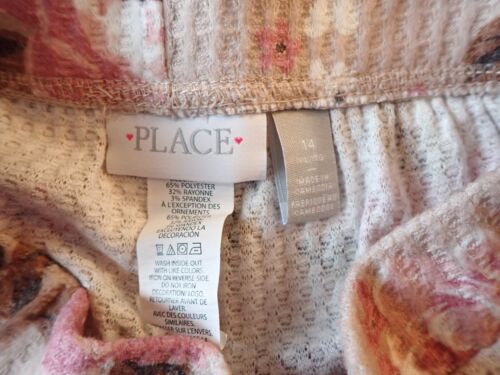 Girls Children's Place Size 14 Sweatpants Joggers Pink Floral Pants - Picture 9 of 10