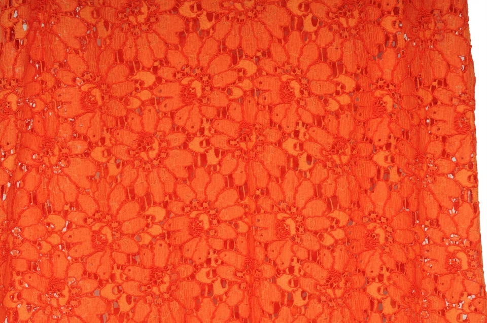 Gucci Womens Orange Floral Embroidered Lace Sleeveless Blouse Size Medium IT 42 - Image 3 of 4