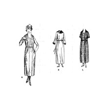 Past Patterns 2307 - Mid 1920s One-Piece Dress with Vest Sewing Pattern bust 38"